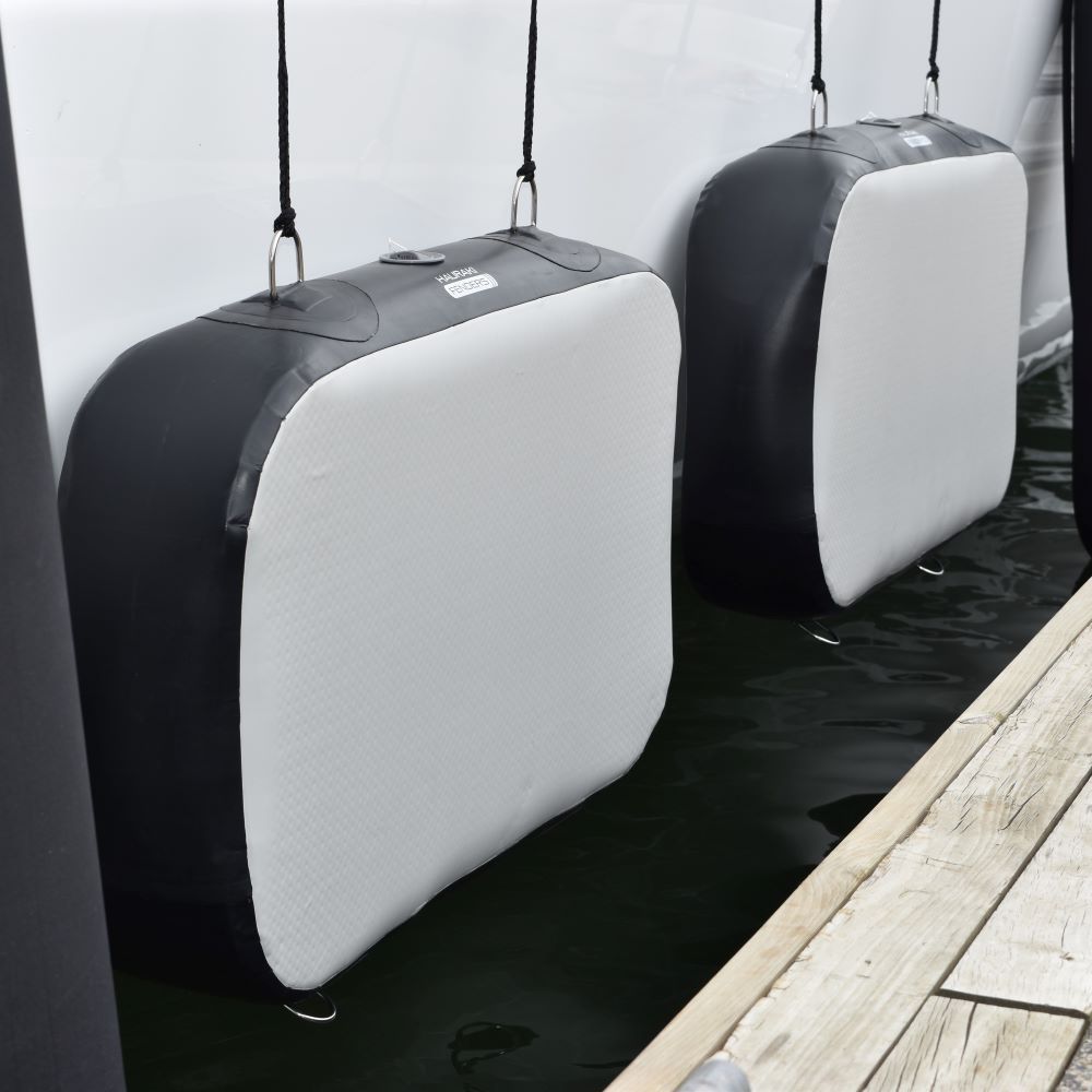 Rectangle Inflatable Fenders using drop stitch technology by Hauraki Fenders